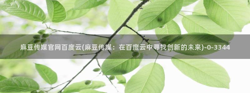 ww麻豆传媒官网：麻豆传媒官网百度云(麻豆传媒：在百度云中寻找创新的未来)
