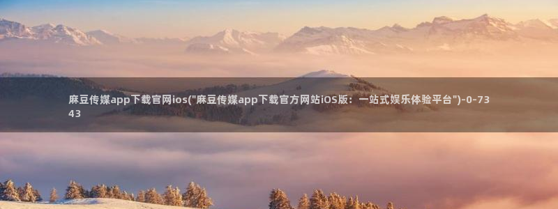 麻豆传媒视频app官网